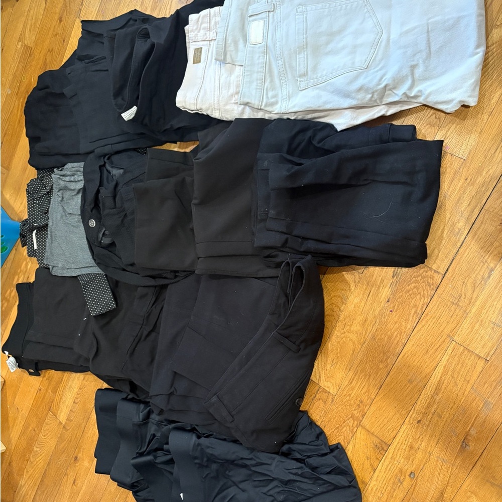 Mixed Black Workwear Pants and Tops Bundle